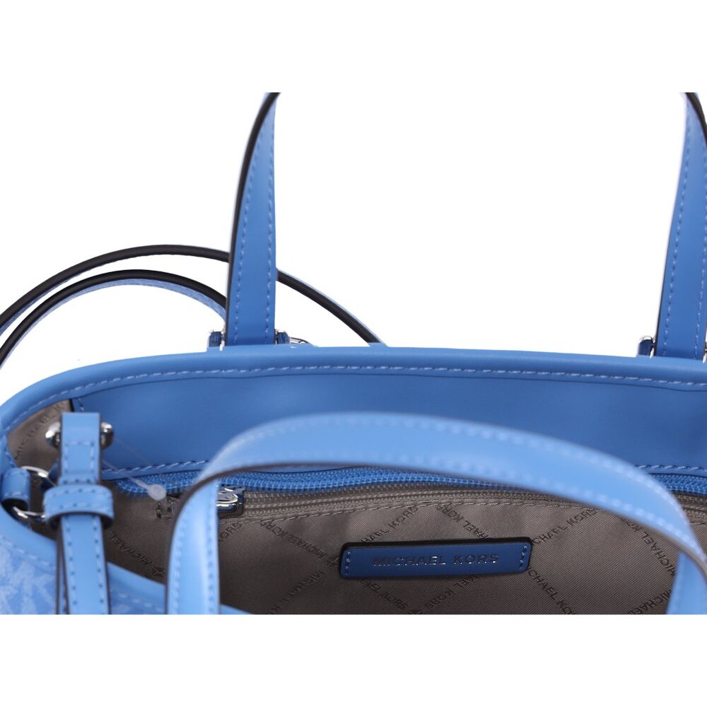 Michael Kors Jet Set XS Carryall Tote Crossbody South Pacific Blue MK Signature - Picture 7 of 7